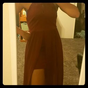 Beautiful Lulu's high low with lace dress